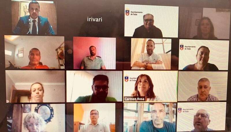 Fotograma de la reunión telemática (Foto TA)